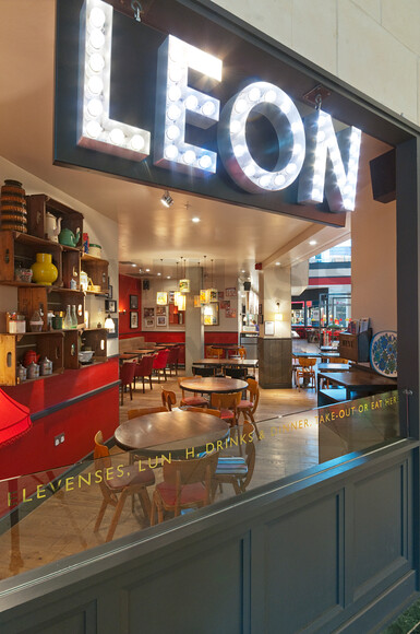 DSC5947 
 Leon Restaurant - Blue Water Shopping Centre, Dartford, UK
Copyright - Richard Southall 
 Keywords: Blue, Copyright, Dartford, Leon, Richard, Shopping, Southall, Water, bar, cafe, centre, diner, emphasis, french, photographer, photography, restaurant, uk