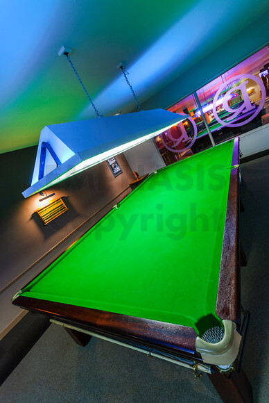 DSC2248 
 Ripleys Snooker - Chester, UK
Copyright - Richard Southall 
 Keywords: Chester, Copyright, Hall, Richard, Ripleys, Snooker, Southall, bar, billiards, emphasis, photographer, photography, pool, uk, venue