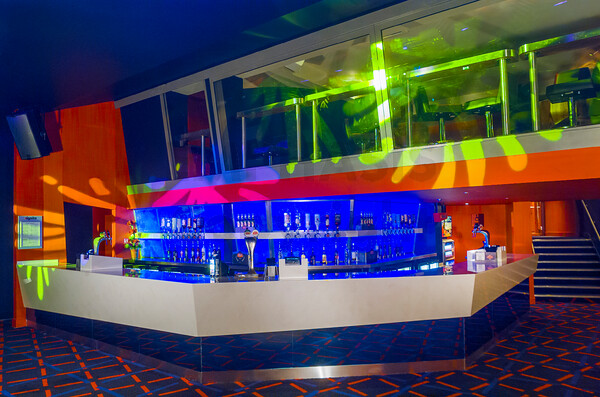 8N4T3633 
 Lava Ignite Nightclub - Chesterfield, UK
Copyright - Richard Southall 
 Keywords: Chesterfield, Copyright, Design, Ignite, Lava, Nightclub, Richard, Southall, architectural, architecture, bar, centre, city, club, dance, deltic, emphasis, interior, leisure, luminar, night, photographer, photography, uk, venue